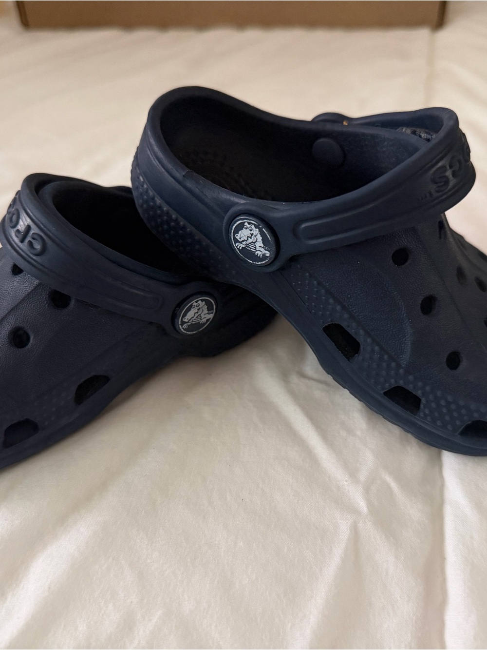 CROCS Kids Navy Blue Classic Clogs - Picture 4 of 7